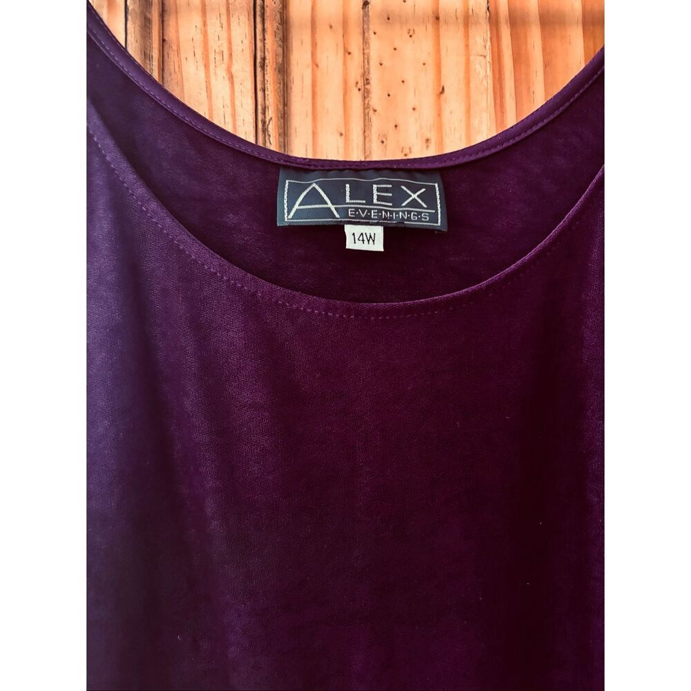 ***** 5 for $25 Alex Evenings Plum Tank Top - Picture 2 of 4